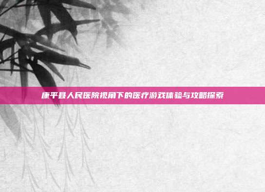 康平县人民医院视角下的医疗游戏体验与攻略探索