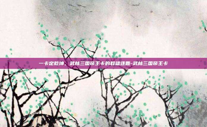 一卡定乾坤，武林三国帝王卡的群雄逐鹿-武林三国帝王卡