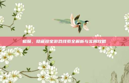 蟾酥，隐藏珍宝游戏线索全解析与实用攻略