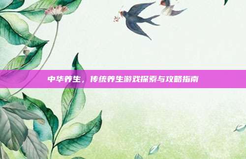 中华养生，传统养生游戏探索与攻略指南