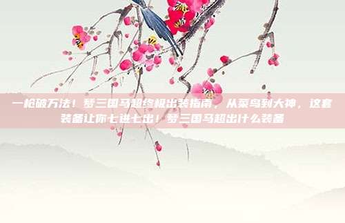 一枪破万法！梦三国马超终极出装指南，从菜鸟到大神，这套装备让你七进七出！梦三国马超出什么装备