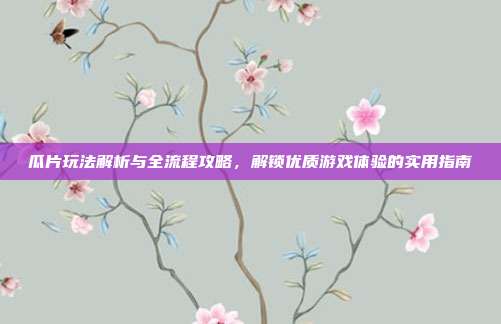 瓜片玩法解析与全流程攻略，解锁优质游戏体验的实用指南
