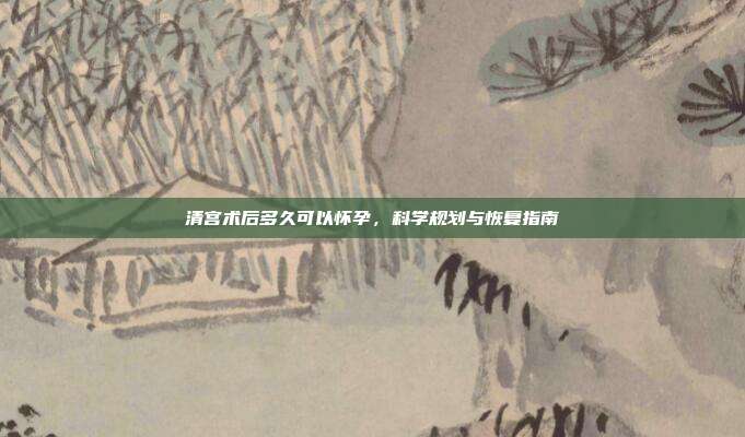 清宫术后多久可以怀孕，科学规划与恢复指南