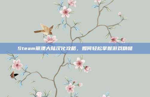 Steam崩溃大陆汉化攻略,如何轻松掌握游戏精髓