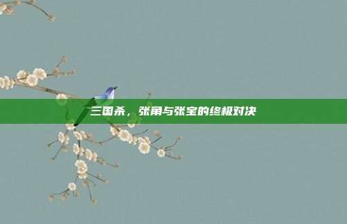 三国杀,张角与张宝的终极对决