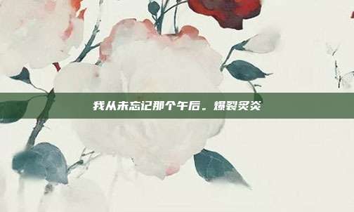 我从未忘记那个午后。爆裂炙炎