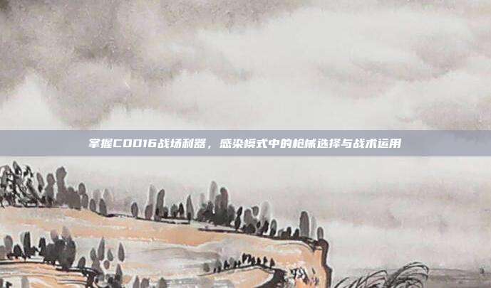 掌握COD16战场利器，感染模式中的枪械选择与战术运用