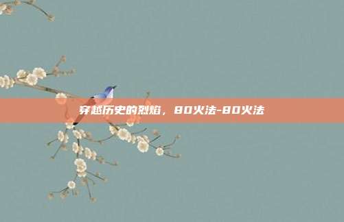 穿越历史的烈焰，80火法-80火法