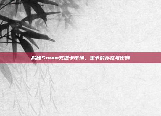 揭秘Steam充值卡市场,黑卡的存在与影响