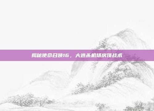 揭秘使命召唤16,大逃杀机场房顶战术