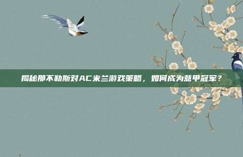 揭秘那不勒斯对AC米兰游戏策略，如何成为意甲冠军？