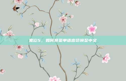鬼泣5,如何将菜单语言切换至中文
