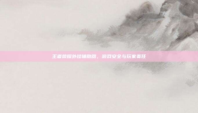 王者荣耀外挂辅助器,游戏安全与玩家责任