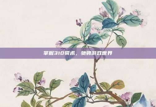 掌握310骑术，驰骋游戏世界