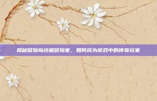 揭秘冒险岛终极冒险家,如何成为游戏中的传奇玩家