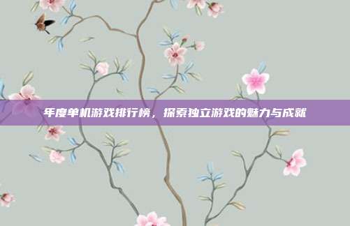 年度单机游戏排行榜，探索独立游戏的魅力与成就