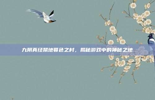 九阴真经禁地暮色之村，揭秘游戏中的神秘之地