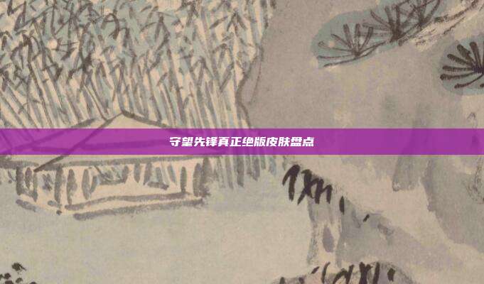 守望先锋真正绝版皮肤盘点