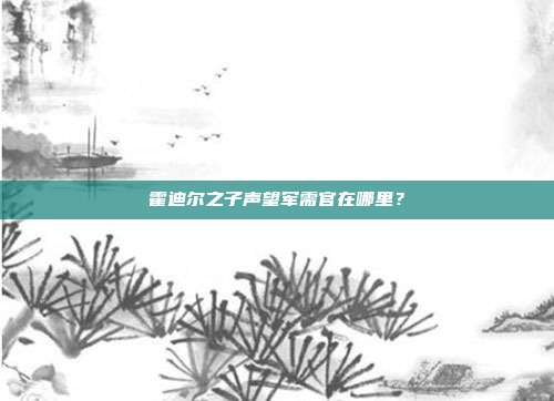 霍迪尔之子声望军需官在哪里？