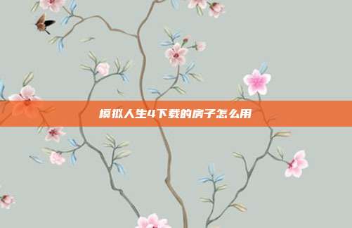 模拟人生4下载的房子怎么用