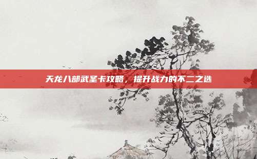 天龙八部武圣卡攻略，提升战力的不二之选