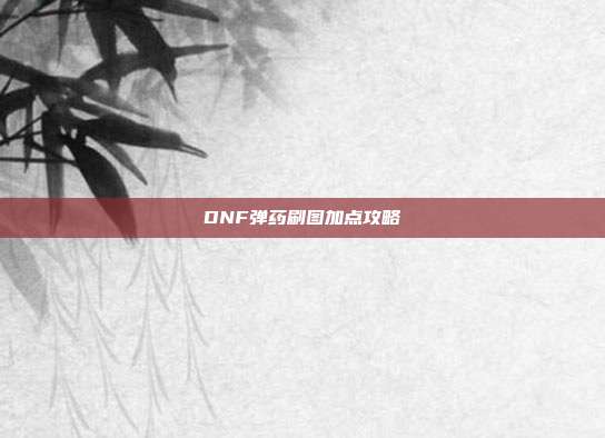 DNF弹药刷图加点攻略
