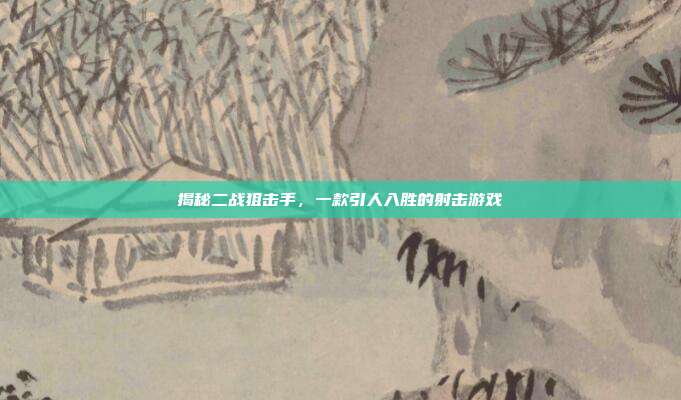 揭秘二战狙击手，一款引人入胜的射击游戏
