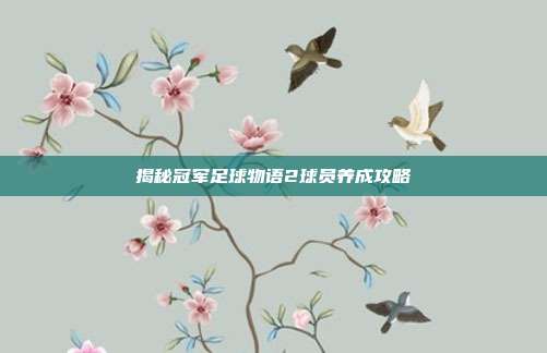 揭秘冠军足球物语2球员养成攻略