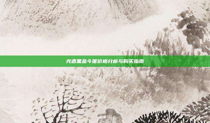 光遇黑金斗篷价格分析与购买指南