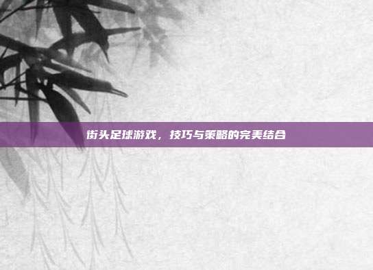 街头足球游戏，技巧与策略的完美结合