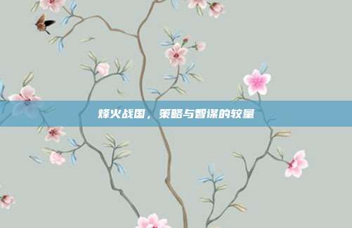 烽火战国，策略与智谋的较量