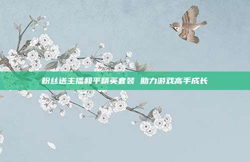 粉丝送主播和平精英套装 助力游戏高手成长