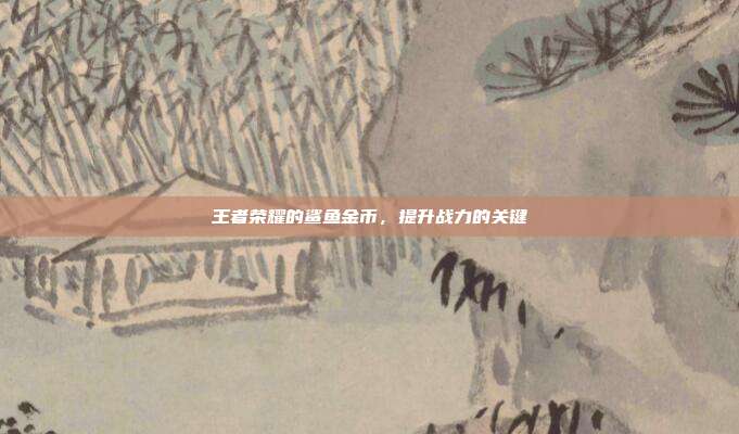 王者荣耀的鲨鱼金币，提升战力的关键