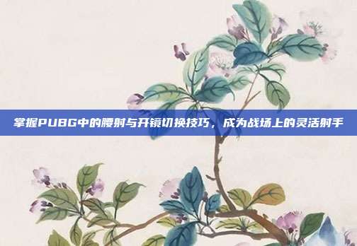 掌握PUBG中的腰射与开镜切换技巧，成为战场上的灵活射手