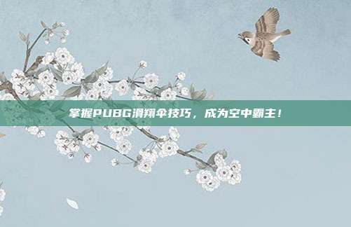 掌握PUBG滑翔伞技巧，成为空中霸主！