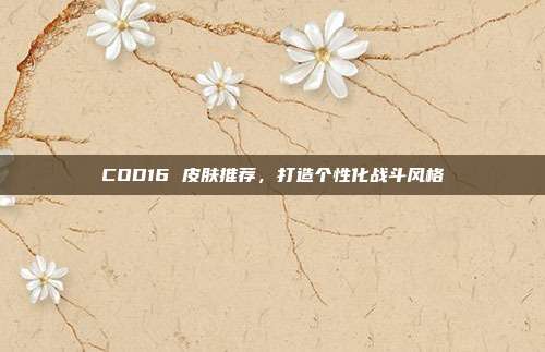 COD16 皮肤推荐，打造个性化战斗风格