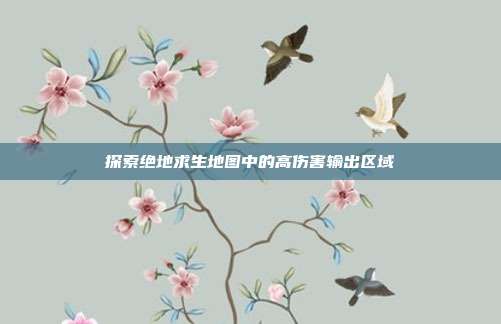 探索绝地求生地图中的高伤害输出区域