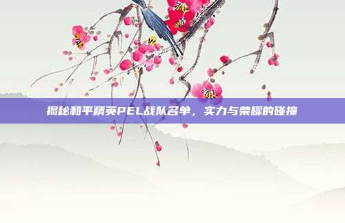 揭秘和平精英PEL战队名单，实力与荣耀的碰撞