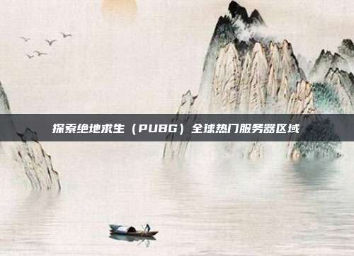 探索绝地求生（PUBG）全球热门服务器区域