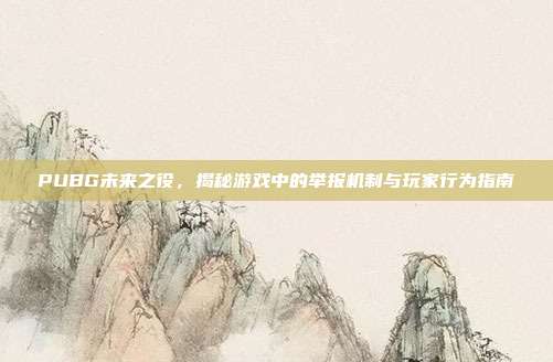 PUBG未来之役，揭秘游戏中的举报机制与玩家行为指南