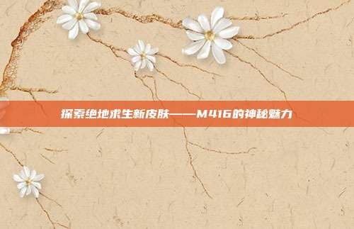 探索绝地求生新皮肤——M416的神秘魅力