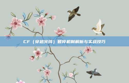 CF（穿越火线）暂停机制解析与实战技巧