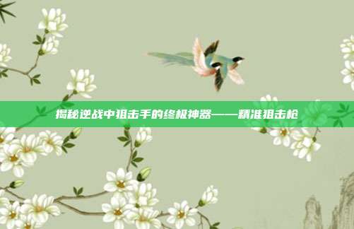 揭秘逆战中狙击手的终极神器——精准狙击枪