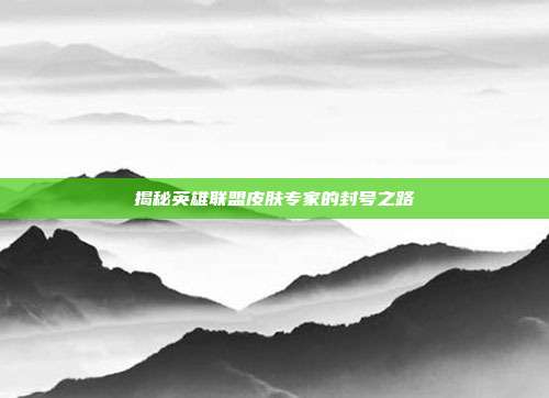 揭秘英雄联盟皮肤专家的封号之路