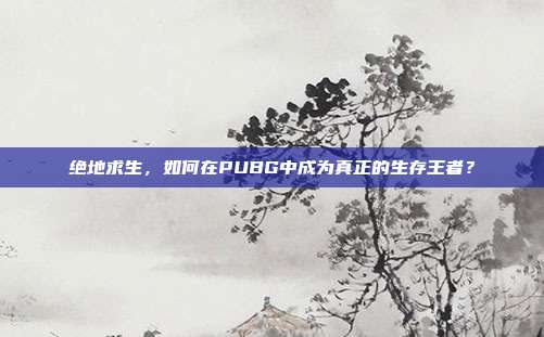 绝地求生，如何在PUBG中成为真正的生存王者？