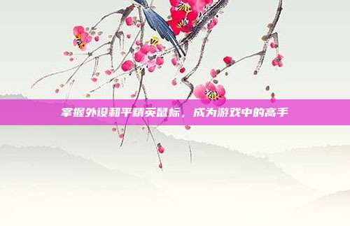 掌握外设和平精英鼠标，成为游戏中的高手