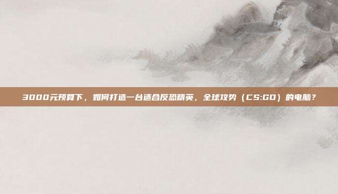 3000元预算下，如何打造一台适合反恐精英，全球攻势（CS:GO）的电脑？