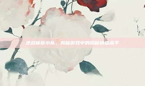 逆战侦察小队，揭秘游戏中的隐秘侦查高手