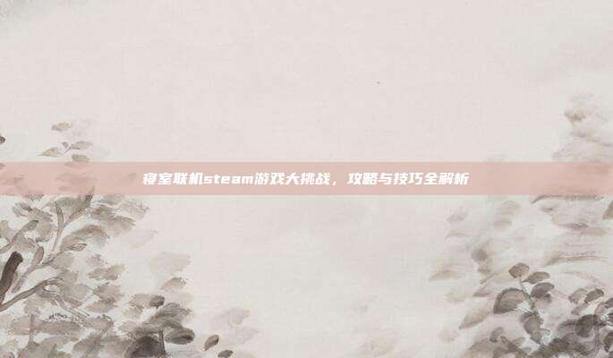 寝室联机steam游戏大挑战，攻略与技巧全解析