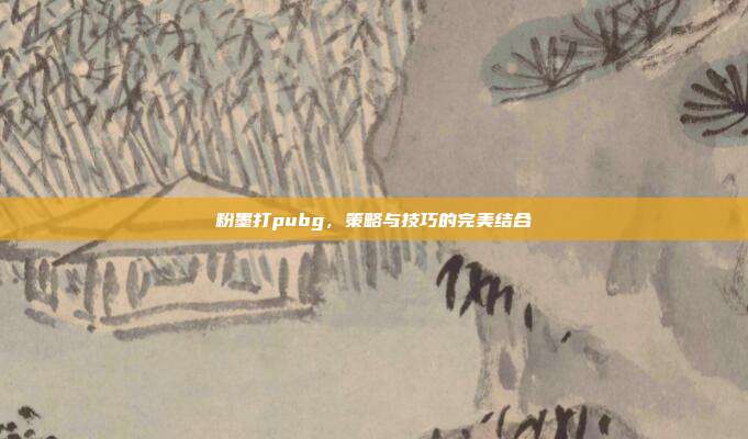 粉墨打pubg，策略与技巧的完美结合